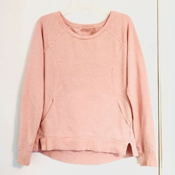 Zella Blush Pink Scoop Neck Sweatshirt w/ Pocket - Picture 2 of 7